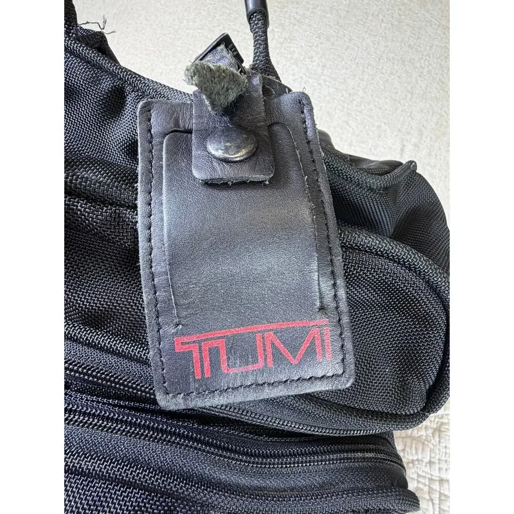 TUMI Alpha Black Ballistic Nylon Travel Laptop Utility Backpack Carryall Pack
